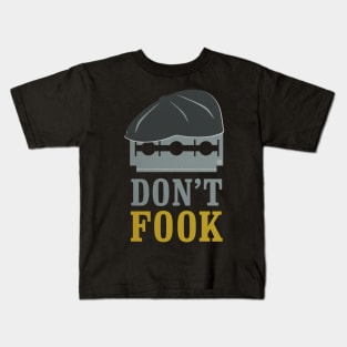 Don't Fook Newsboy Razor Kids T-Shirt